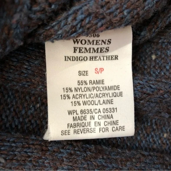 Vintage Woolrich Wool Blend 1/4 Zip Sweater in Indigo Heather Size S - Picture 11 of 11